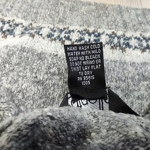 NWT Rafaella Gray Fairisles Short Sleeve Sweater Size M - Picture 6 of 6